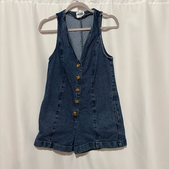 Show Me Your MuMu Blue Denim romper - Picture 6 of 6